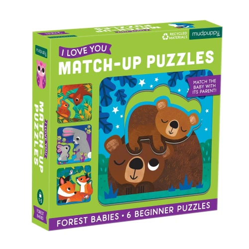 Mudpuppy Forest Babies I Love You Match-Up Puzzles
