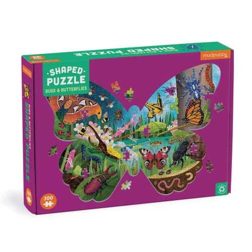 Mudpuppy Bugs & Butterflies Shaped Puzzle