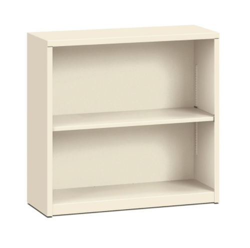 HON "Brigade" 2 Shelf Steel Bookcase - Putty