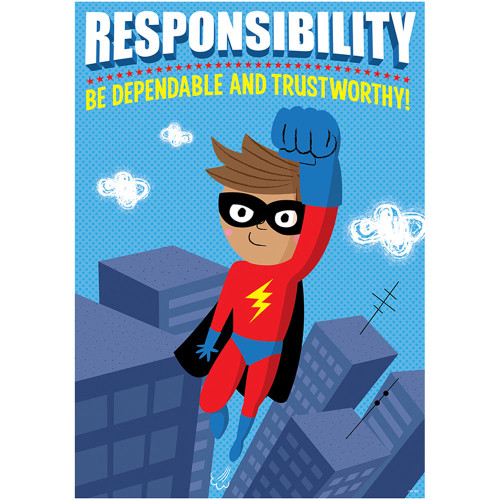 Creative Teaching Press Superhero Character Education Responsibility Inspire U Poster
