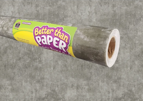 Teacher Created Resources Better Than Paper Bulletin Board Roll, 4' x 12', Concrete