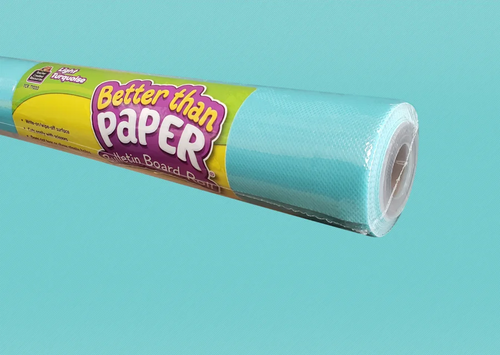Teacher Created Resources Better Than Paper Bulletin Board Roll, 4' x 12', Light Turquoise