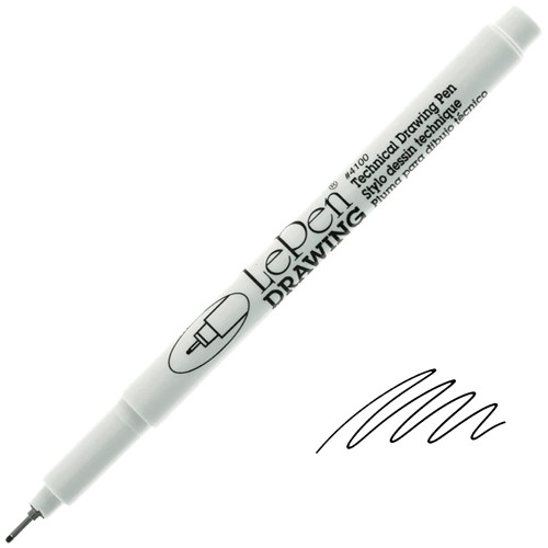 Uchida Le Pen Technical Drawing Pen, 0.8mm, Black