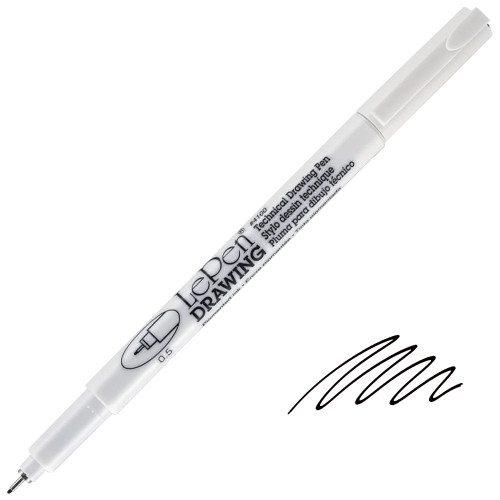 Uchida Le Pen Technical Drawing Pen, 0.5mm, Black