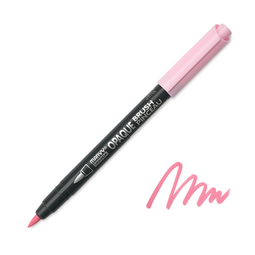 Uchida Opaque Brush Marker, Brush Tip, Bubblegum Pink