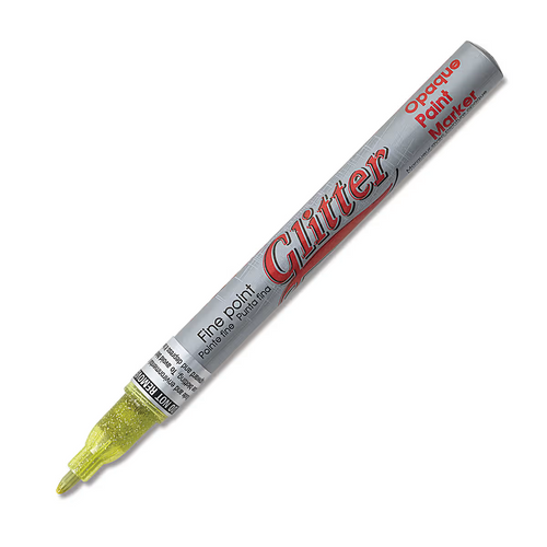 Uchida Glitter DecoColor Marker, Fine Point, Glitter Yellow