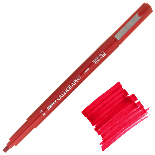 Uchida Calligraphy Marker, Medium Point (3.5mm), Red