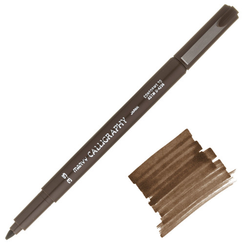 Uchida Calligraphy Marker, Medium Point (3.5mm), Sepia