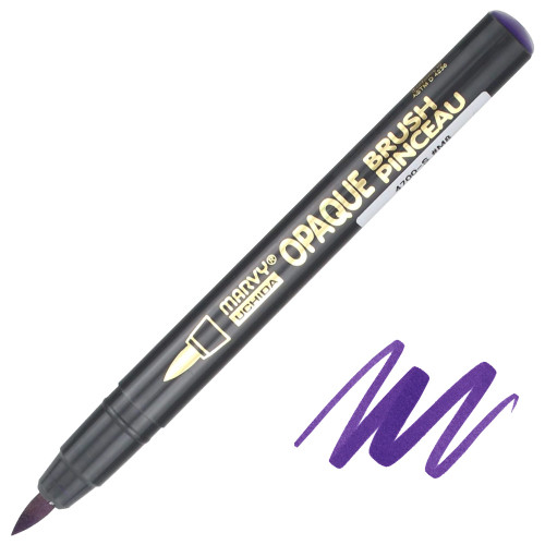 Uchida Opaque Brush Marker, Metallic Violet