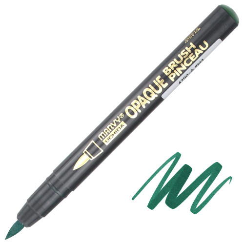 Uchida Opaque Brush Marker, Metallic Green