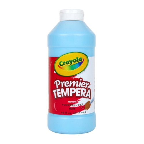 Crayola Premier Tempera Paint, 16 oz – Fluorescent Blue