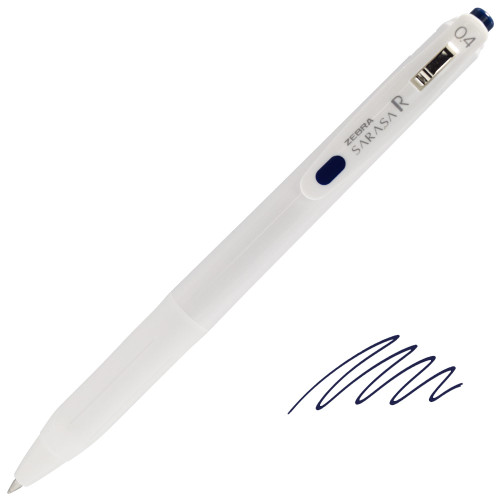 Zebra Sarasa R Retractable Gel Pen, Ultra Fine Point (0.4mm), Blue Black