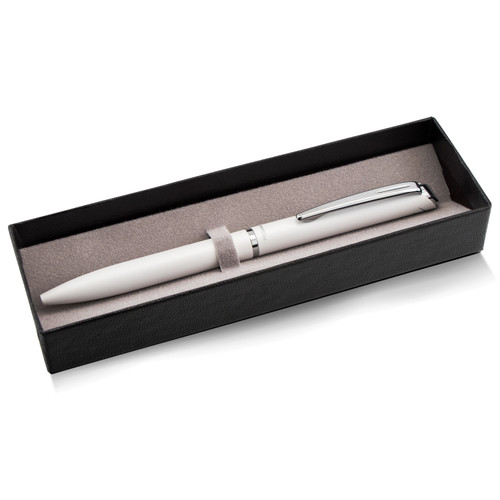 Pentel EnerGel Style Liquid Gel Pen Gift Box with Belly Band, Medium Point (0.7mm), White Barrel, Black Ink