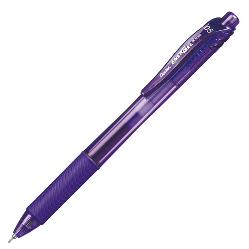 Pentel EnerGel-X Retractable Liquid Gel Pen, Fine Point (0.5mm), Violet