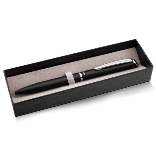 Pentel EnerGel Style Liquid Gel Pen Gift Box with Belly Band, Medium Point (0.7mm), Black Barrel, Black Ink