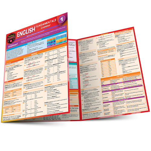 BarCharts QuickStudy Laminated Study Guide, English Fundamentals 1: Grammar