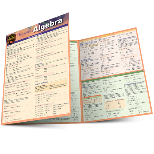 BarCharts QuickStudy Laminated Study Guide, Elementary Algebra