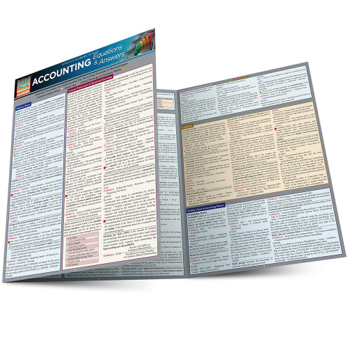 BarCharts QuickStudy Laminated Study Guide, Accounting Equations & Answers