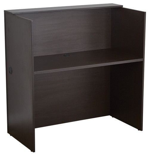 Laminate Workstation, 35-3/4" x 23-1/2" x 48", Espresso