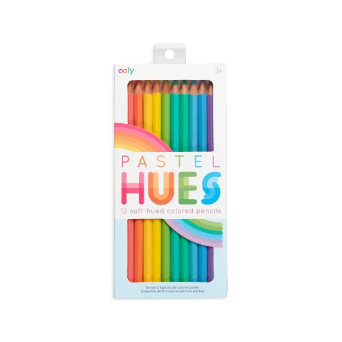 Pastel Hues Colored Pencils - Set of 12