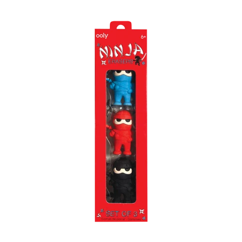 Ninja Erasers - Set of 3