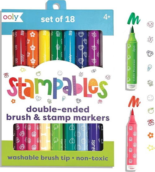 Ooly Double-Ended Stamp Markers, Set of 18