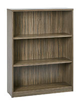 3-Shelf Laminate Bookcase, Silver Grey