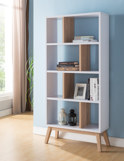 ID USA Contemporary Bookcase - White