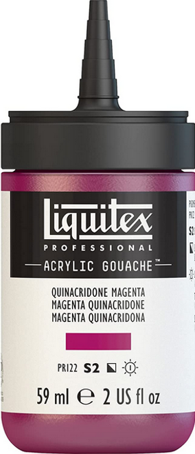 Acrylic Gouache Paint, 2 oz, Quinacridone Magenta