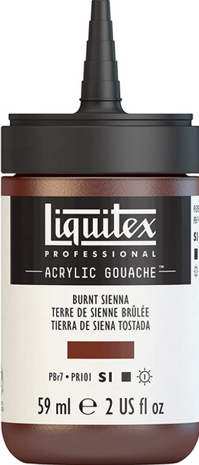 Acrylic Gouache Paint, 2 oz, Burnt Sienna