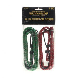 Smart Value Workshop Stretch Cord, Asst. Colors, 38", 2 ct.