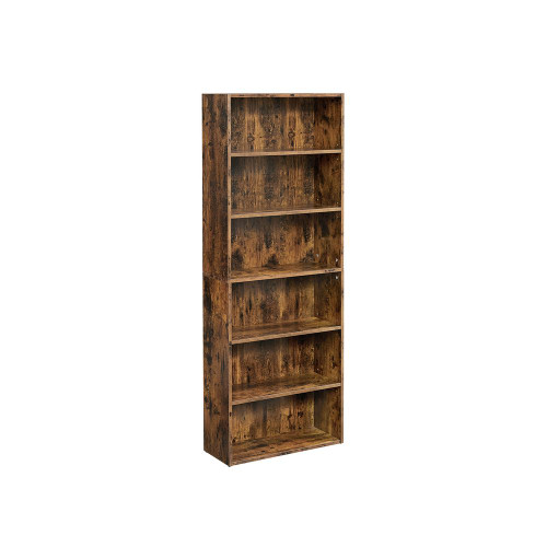 6-Tier Bookcase, Rustic