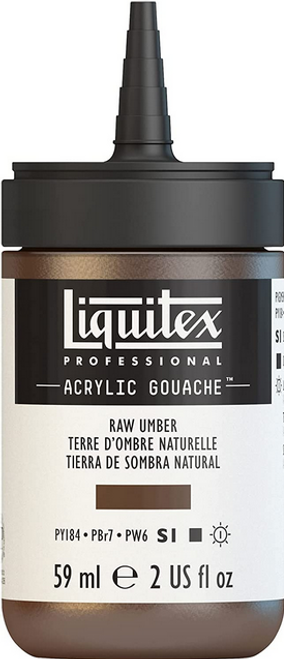 Acrylic Gouache Paint, 2 oz, Raw Umber