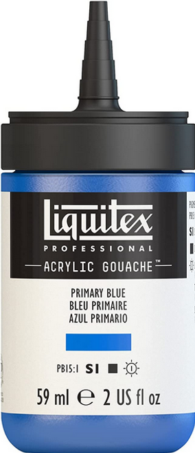 Acrylic Gouache Paint, 2 oz, Primary Blue