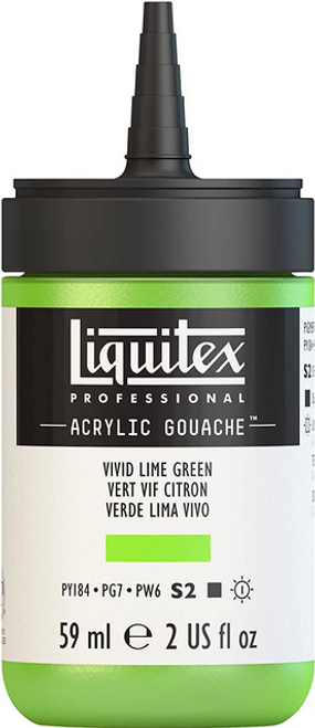 Acrylic Gouache Paint, 2 oz, Vivid Lime Green