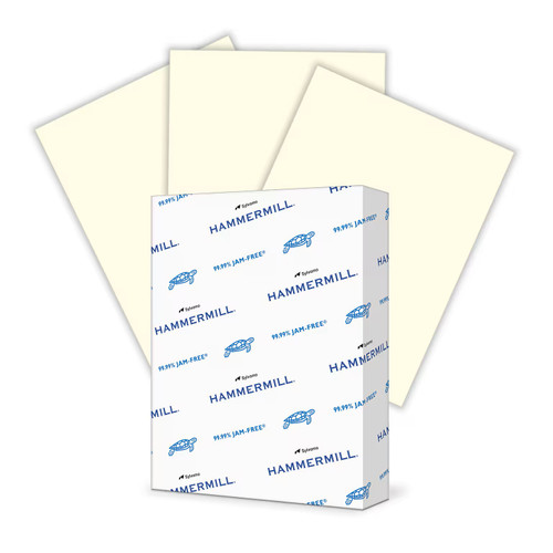 Hammermill Colors Colored Paper, 24lb, 11" x 17" Ledger, Cream