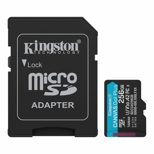 Kingston’s Canvas Go! Plus MicroSDXC Card Gen 4 256GB