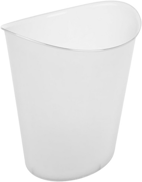 Sterilite Oval Vanity Wastebasket, 1.5 Gallon, White
