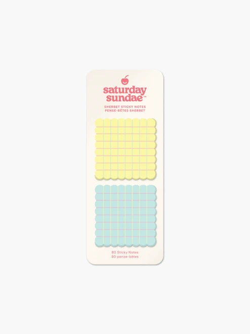 Pastel Plaid Sherbet Sticky Notes & Sticky Flags