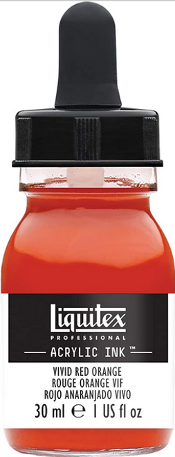 Acrylic Ink, 1 oz, Vivid Red Orange