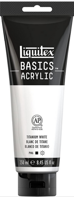 Basics Acrylic Paint, 8.45 oz, Titanium White