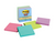 Post-it Super Sticky Recycled Notes, 3"x3",Bora Bora Collection