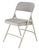 NPS Deluxe Fabric Upholstered Double Hinge Premium Folding Chair - Grey