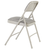 NPS Deluxe Fabric Upholstered Double Hinge Premium Folding Chair - Grey
