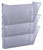 Mountable Plastic Wall Files, Clear, Letter Size, 3 Count