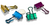 Medium Binder Clips, Assorted Metallic Colors, 12 Count