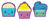 Cupcake Scented Stickers, Assorted, 80 Stickers