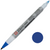 SAK44102 - IDenti-Pen Permanent Marker, Dual-Ended Nibs, Extra Fine and Fine, Blue with the caps removed showing the dual tips and color