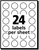 Multi-Use Labels, 3/4" Round, White, Removable, 1008 Labels