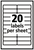 Multi-Use Labels, 1/2" x 1-3/4", White, Removable, 840 Labels